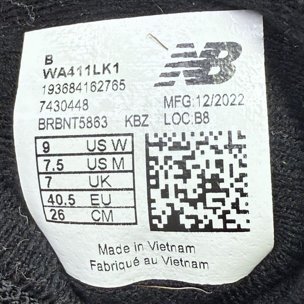 New Balance 411 ComfortRide Walking Shoes Womens 9 Black Excellent WA411LK1 - Picture 9 of 9